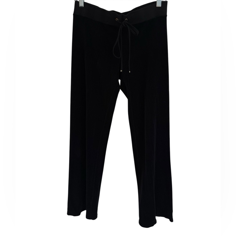 Juicy Couture Y2K Black Velour Track Suit Pants, Size Small - Picture 5 of 5